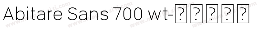 Abitare Sans 700 wt字体转换